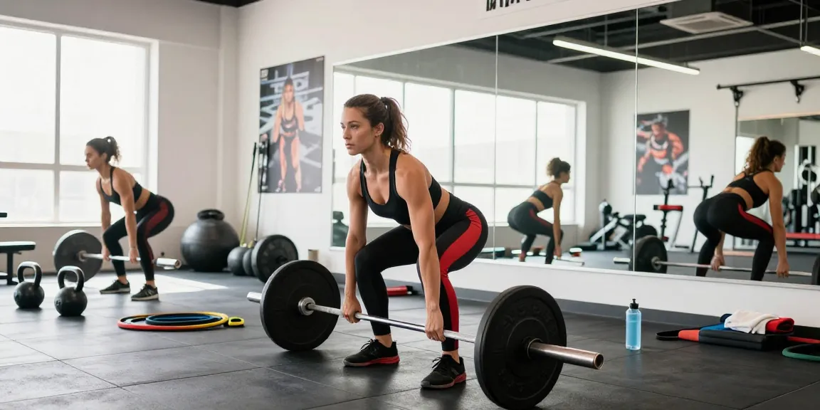 Steroide kaufen im Steroid Shop Deutschland, Bodybuilderin trainiert intensiv im Fitnessstudio mit Hantel.